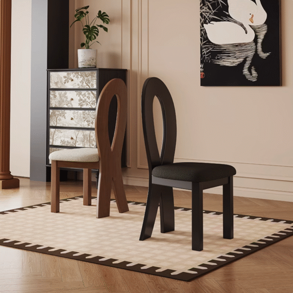 Designer Nordic Vintage Solid Wood Mermaid Chair