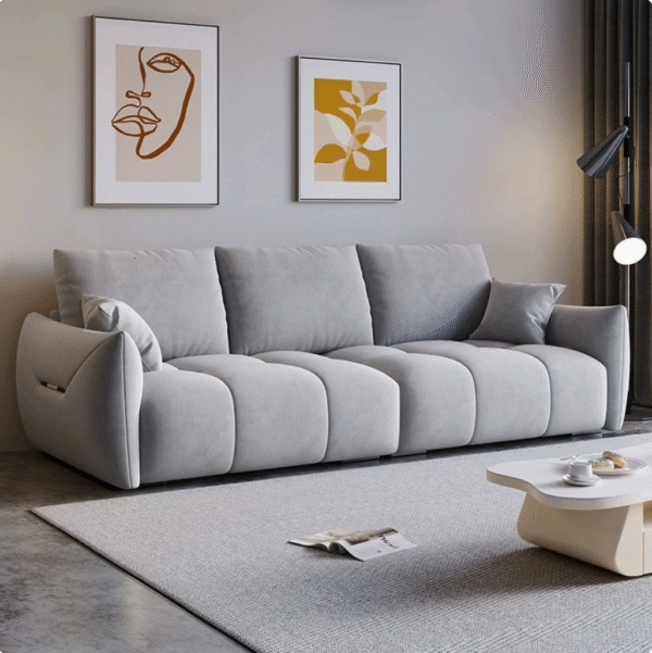 Japanese Minimalist 3 Seater Fabric Sofa