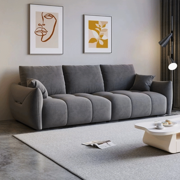 Japanese Minimalist 3 Seater Fabric Sofa