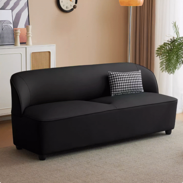 Plush Scratch Resistant Faux Leather Sofa