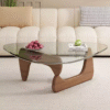 Nordic Minimalist Futuristic Glass Coffee Table