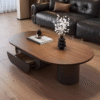 Vintage French Mid Century Walnut Coffee Table