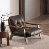 Classic Gentleman Lounge Chair in Vintage Leather