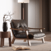 Classic Gentleman Lounge Chair in Vintage Leather