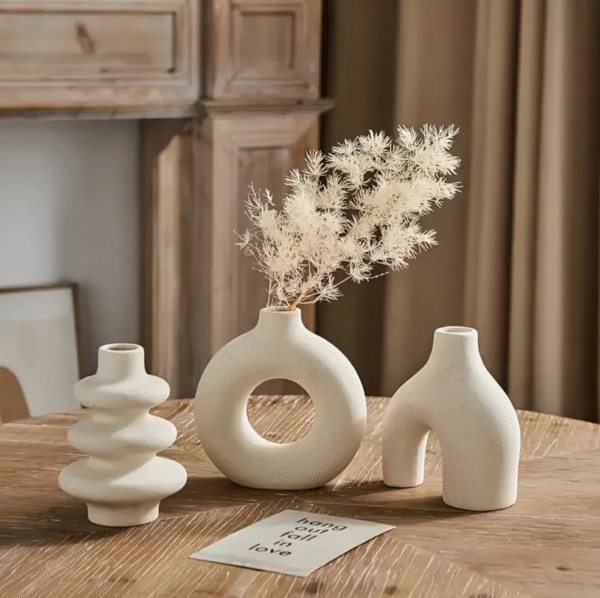 Porcelain Harmony Decorative Vase Trio