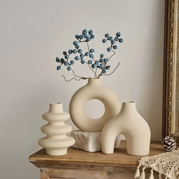 Porcelain Harmony Decorative Vase Trio