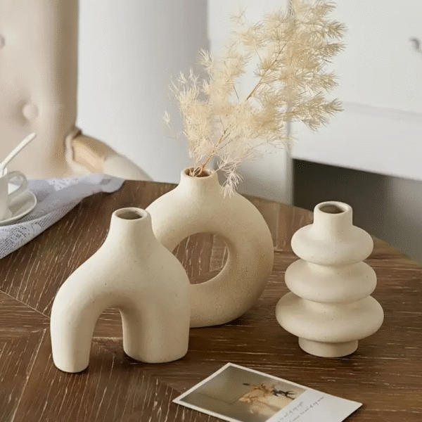 Porcelain Harmony Decorative Vase Trio