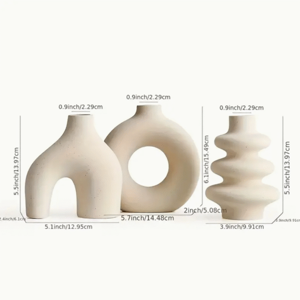 Porcelain Harmony Decorative Vase Trio