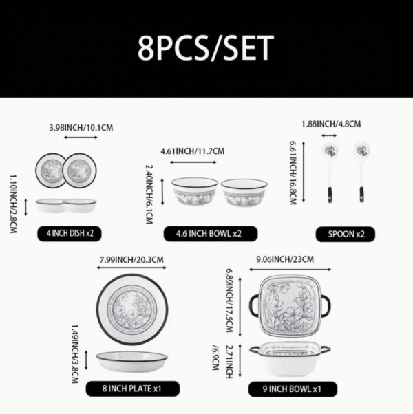 Bloom Flora Ceramic Floral Tableware Set