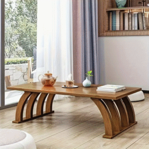 Zen Bridge Japanese Inspired Wooden Meditation Table